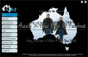 Aussie X-Files Fans @ Facebook - Photo is a screenshot from the website, © 2008-2013 Aussie X-Files Fans - Unofficial X-Files Group @ Facebook